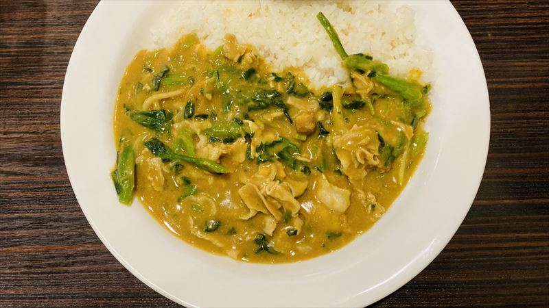 ほうれん草カレーがまずい